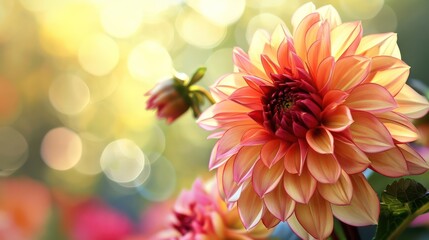 Fototapeta premium Beautiful flower, background with copy space