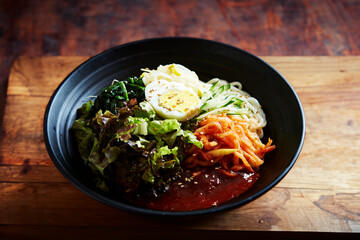 Spicy Noodles, various Vegetables and Noodles,