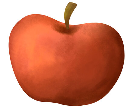 recommend clip art: cute watercolor crayon illustration style of red apple isolated on white background with chocolate on white background for valentine