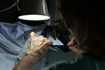 woman working at sewing machine