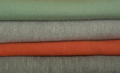 collection of fabrics for clothing