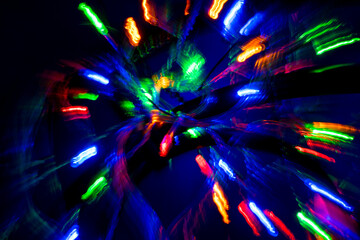 Light abstract with color streaks