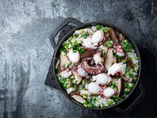 Octopus Rice Bowl with Chives	
