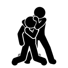 vector illustration of mixed martial arts, fighting, brawling, throwing, punching