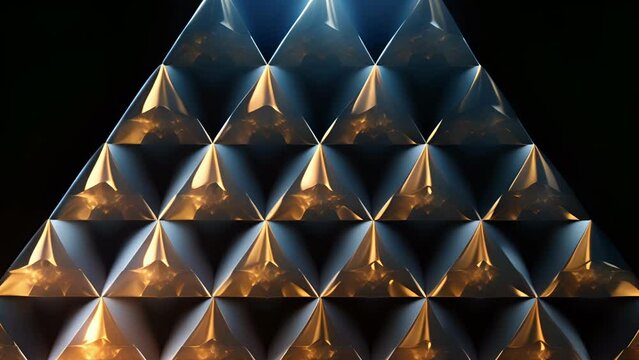 Detailed closeup of a Sierpinski triangle, a wellknown geometric fractal created through repeated division of an equilateral triangle.