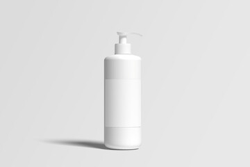 Blank shampoo bottle mockup front view angle - obrazy, fototapety, plakaty