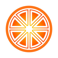 Orange Fruit Vector Logo Design Template