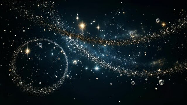 A constellation of stars that create the image of a majestic moon, a symbol of two souls connected by an unbreakable bond no matter the distance.