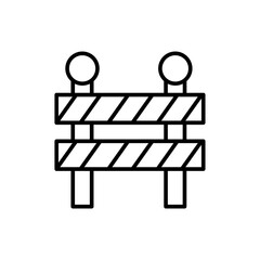 Road barrier outline icons, minimalist vector illustration ,simple transparent graphic element .Isolated on white background