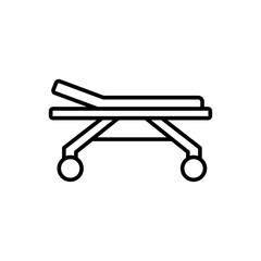 Stretcher outline icons, minimalist vector illustration ,simple transparent graphic element .Isolated on white background