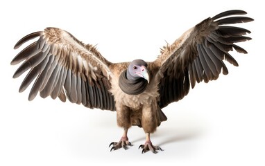 Vulture bird isolated on white background.