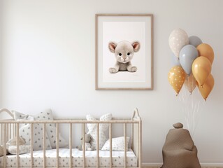 Elegant Framed Artwork Mockup for Interior Decor - AI Generated