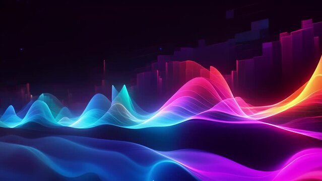 A symphony of overlapping sine waves, representing the different layers of a deep neural network working in harmony.