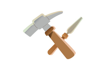 Brown Wooden Handle Archaeological Hammer
 | Archeology Tool