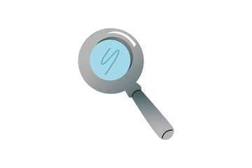 Magnifying Glass in Grey | Archeology Tool