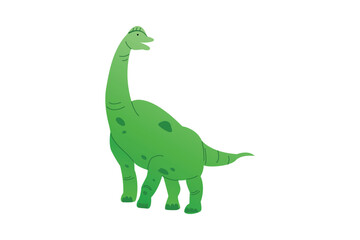 Big Brontosaurus with a Green Body | Dinosaur Illustration 