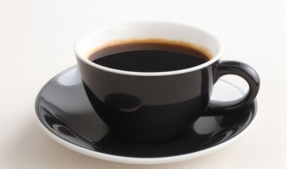Obraz premium black Cup of americano on the table on white background from AI Generative