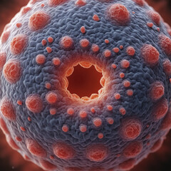 macro photography of cancer exome cell, genomics of cancer, 