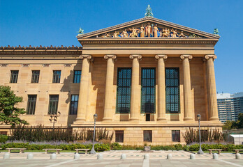 Fototapeta na wymiar Exterior of the Philadelphia Museum of Art in Philadelphia, Pennsylvania