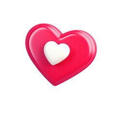Obraz premium red heart isolated on white