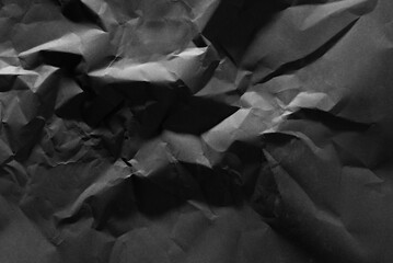 Gray old crumpled paper texture in low light background,wrinkled paper - 702025631