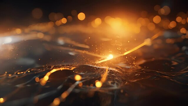 Closeup of a tiny, glowing alpha particle as it is released from a decaying atom, leaving behind a trail of ionization in its wake.
