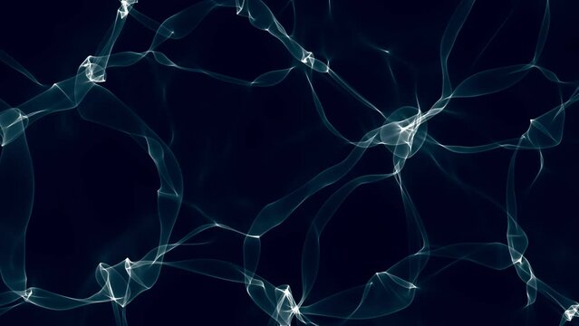 Animation of slow moving caustic light ripples on black background seen from underneath water surface
