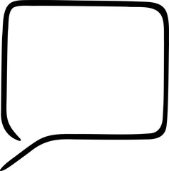 Speech bubble outline icon vector illustration. Comic bubble symbol hand drawing design element