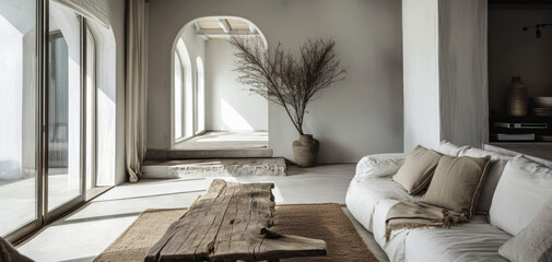 Fototapeta na wymiar Diverse Living Room Decor, A Serene Living Space by AI generate.