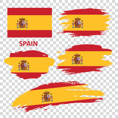 Set of vector flags of Spain