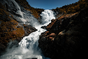 Kjosfossen Waterfall | Flåm line railway | Norway 