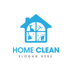 House Cleaning Service Business Logo Symbol Icon Design Template