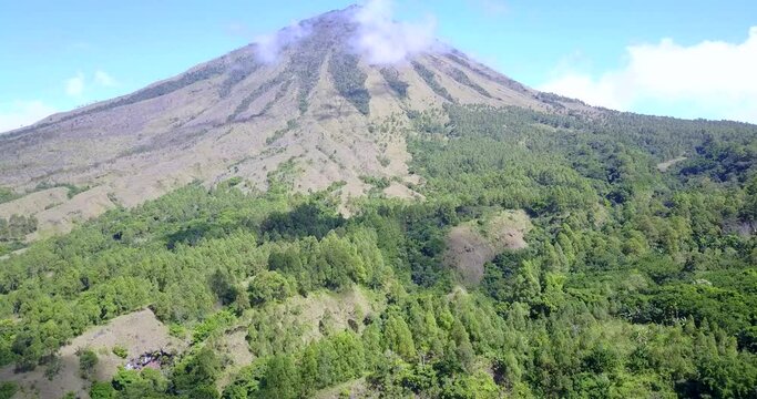 Drone View of the Luba Traditional Village in East Nusa Tenggara, Indonesia. 