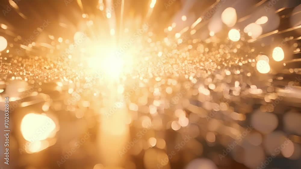Poster closeup of the two particles gradually disappearing upon impact, leaving behind a bright flash of li