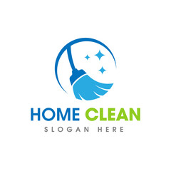 Cleaning Service Business Logo Symbol Icon Design. Abstract broom or sweep vector icon symbol