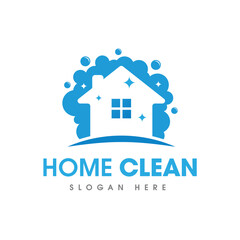 House Cleaning Service Business Logo Symbol Icon Design Template