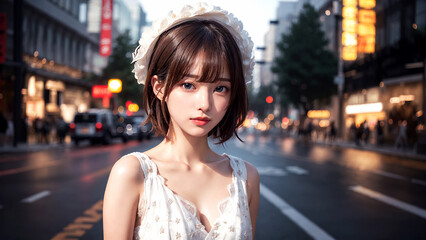 ドレスを着た女性