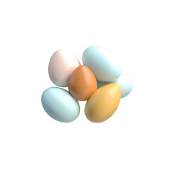 eggs on white background