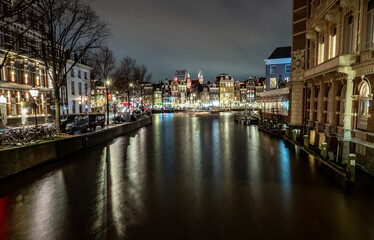 Amsterdam city at night 
