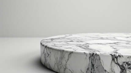 Mock up marble podium with warm light for product and packaging advertisement. Created using generative AI.