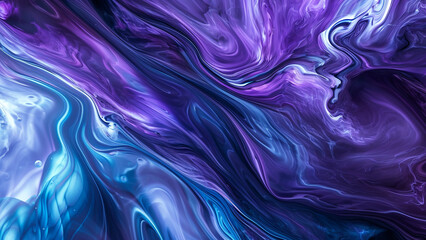 Dynamic Fluid Royal Purple to Electric Blue Abstract Background