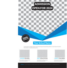 Business School flyer design vector template