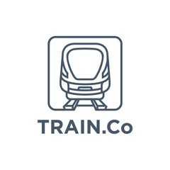 Train icon logo design
