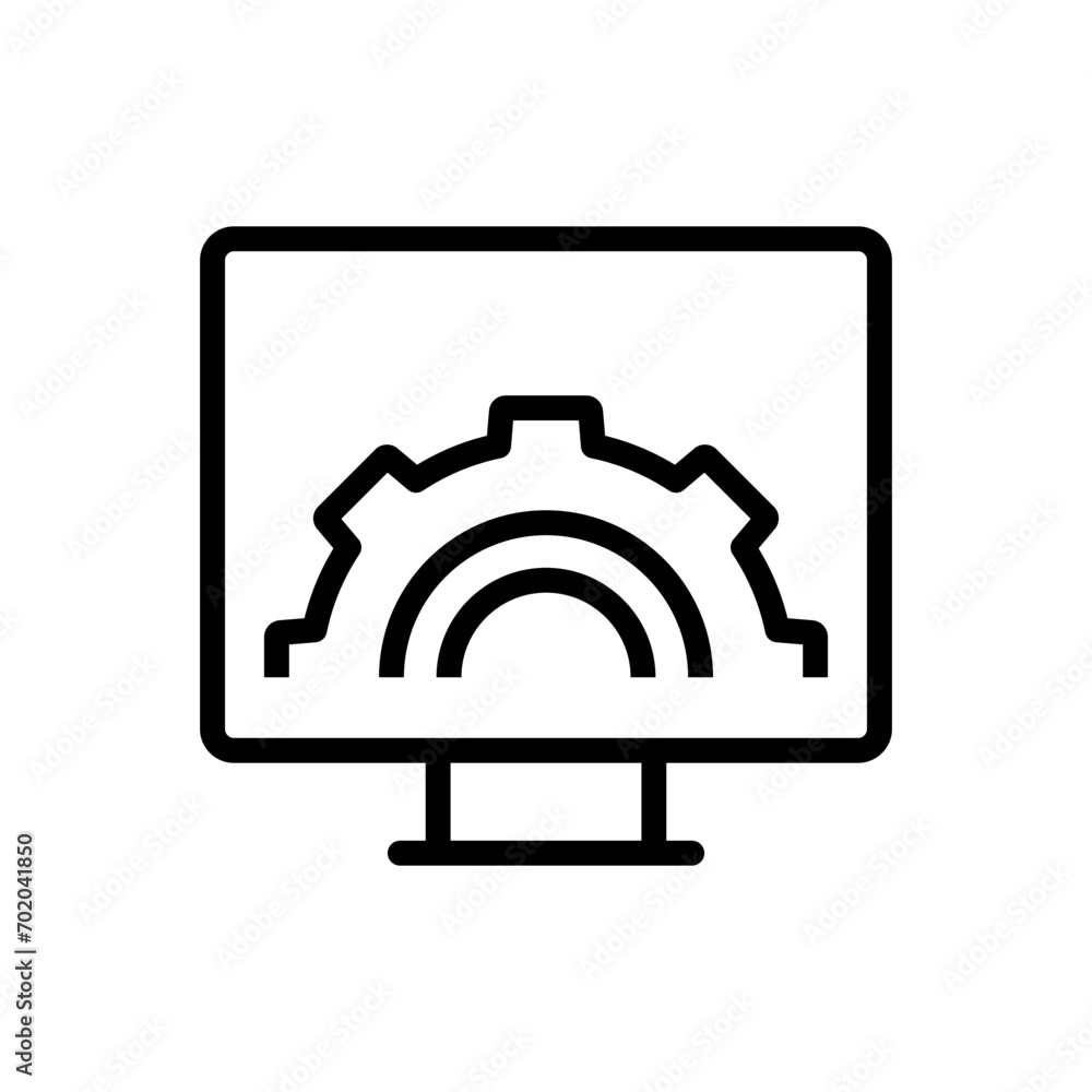 Canvas Prints pc computer settings vector icon