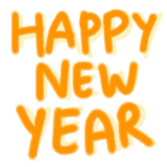 Happy new year spray brush