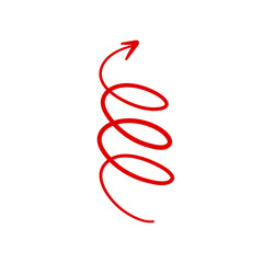 line various spiral arrow 