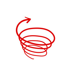 line various spiral arrow 