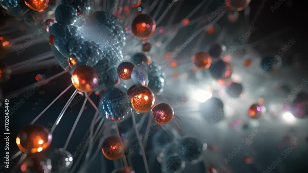 Poster closeup of a protonantiproton annihilation event, as streams of antineutrinos burst forth from the c