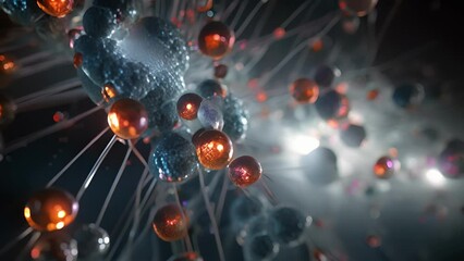 Closeup of a protonantiproton annihilation event, as streams of antineutrinos burst forth from the collision and dissipate into the surrounding environment.
