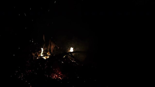 Wood Fire Burning Like Hell